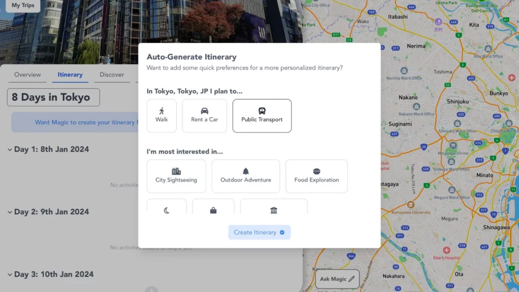 How to Create an AI Itinerary That Includes Travel to Nearby Towns